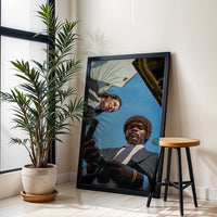 Cinematic Crime Movie Wall Décor Print – Two Men in Suits with Guns Print