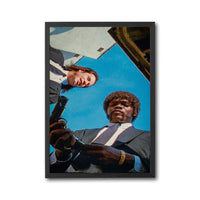 Cinematic Crime Movie Wall Décor Print – Two Men in Suits with Guns Print
