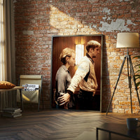 Cinematic Elevator Scene Wall Poster, Romantic Movie-Inspired Wall Décor