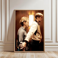 Cinematic Elevator Scene Wall Poster, Romantic Movie-Inspired Wall Décor