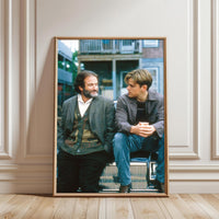 Cinematic Friendship Wall Print Poster – Two Men Sitting on Car Print