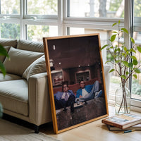 Cinematic Lounge Scene Wall Poster – Relaxed Movie-Style Home Decor Print