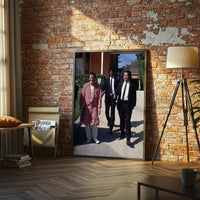 Cinematic Movie Scene Wall Décor Poster of Three Men in Suits