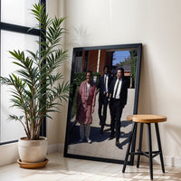 Cinematic Movie Scene Wall Décor Poster of Three Men in Suits