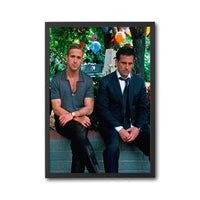 Cinematic Outdoor Scene Wall Print Two Men Sitting Landscape Print