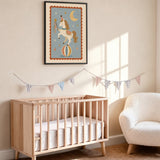 Circus Horse Nursery Wall Art – Moon and Stars Kids Print