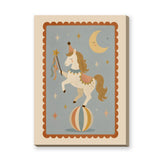 Circus Horse Nursery Wall Art – Moon and Stars Kids Print