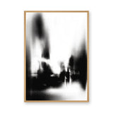 Cityscape Abstract Wall Art – Blurred Black and White Street Scene