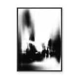 Cityscape Abstract Wall Art – Blurred Black and White Street Scene