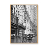 Cityscape Photography Vintage Wall Art – Black and White Robins Street Scene