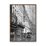 Cityscape Photography Vintage Wall Art – Black and White Robins Street Scene