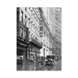 Cityscape Photography Vintage Wall Art – Black and White Robins Street Scene