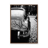 Classic Porsche 911 Vintage Wall Art – Black and White Rear View