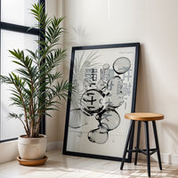Clear Supply Simple Wall Poster – Expressive Bubble Home Art, Contemporary Quote Decor