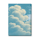 Cloud Sky Vintage Wall Art – Soft Cream Clouds on Blue