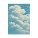 Cloud Sky Vintage Wall Art – Soft Cream Clouds on Blue