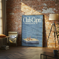 Club Capri Summer Floating Platform Aesthetic Wall Décor Poster
