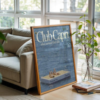Club Capri Summer Floating Platform Aesthetic Wall Décor Poster