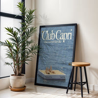 Club Capri Summer Floating Platform Aesthetic Wall Décor Poster