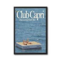 Club Capri Summer Floating Platform Aesthetic Wall Décor Poster