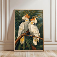 Cockatoo Tropical Bird Wall Décor Poster, Aesthetic Parrot Print for Home Décor
