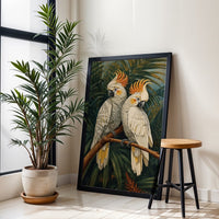 Cockatoo Tropical Bird Wall Décor Poster, Aesthetic Parrot Print for Home Décor