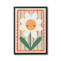 Color Pop Smiley Flower Wall Poster – Cheerful Nursery and Kids Room Décor Print