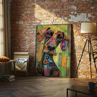 Colorful Expressive Dog Pop Art Wall Poster – Vibrant Sleek Wall Print