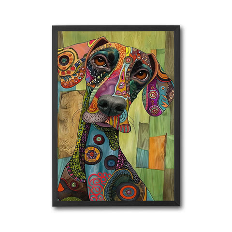 Colorful Expressive Dog Pop Art Wall Poster – Vibrant Sleek Wall Print