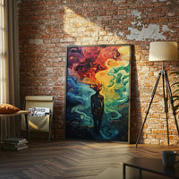 Colorful Non-Figurative Silhouette Home Art Décor Poster Print