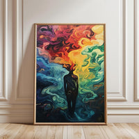 Colorful Non-Figurative Silhouette Home Art Décor Poster Print