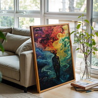 Colorful Non-Figurative Silhouette Home Art Décor Poster Print