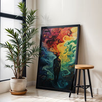 Colorful Non-Figurative Silhouette Home Art Décor Poster Print