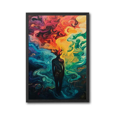 Colorful Non-Figurative Silhouette Home Art Décor Poster Print