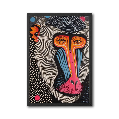 Colorful Baboon Pop Art Print, Vibrant Animal Wall Print