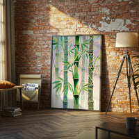 Colorful Bamboo Aesthetic Home Wall Décor – Vibrant Nature Botanical Wall Poster