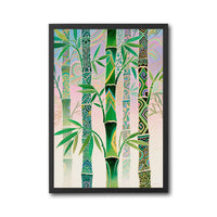 Colorful Bamboo Aesthetic Home Wall Décor – Vibrant Nature Botanical Wall Poster