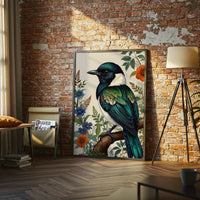 Colorful Bird Illustration Aesthetic Wall Décor Print