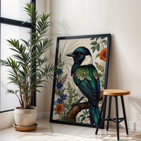 Colorful Bird Illustration Aesthetic Wall Décor Print