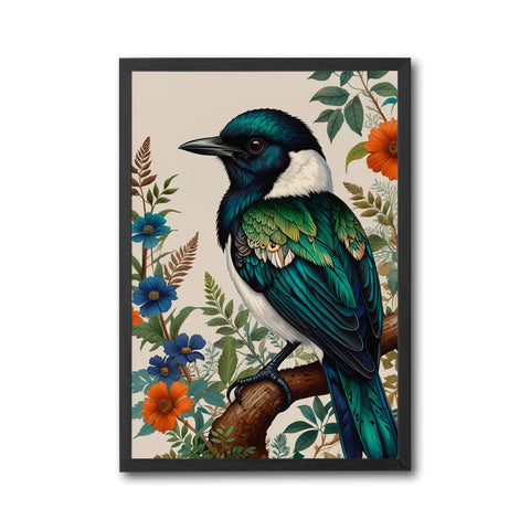 Colorful Bird Illustration Aesthetic Wall Décor Print