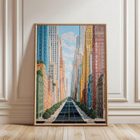Colorful Cityscape Aesthetic Home Art Wall Poster Print