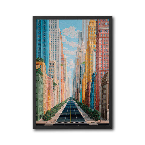 Colorful Cityscape Aesthetic Home Art Wall Poster Print