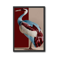 Colorful Crane Illustration Aesthetic Wall Poster Wall Print