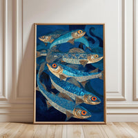 Colorful Fish Illustration Wall Décor Poster – Aesthetic Ocean-Inspired Print