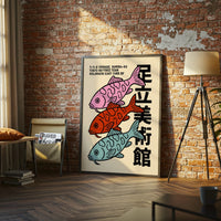Colorful Fish Pop Art Wall Print – Expressive Fish Artwork, Eclectic Framed Wall Art for Gallery Wall Set