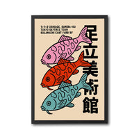 Colorful Fish Pop Art Wall Print – Expressive Fish Artwork, Eclectic Framed Wall Art for Gallery Wall Set