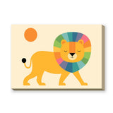 Colorful Lion Kids Wall Art – Cheerful Nursery Animal Print