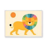 Colorful Lion Kids Wall Art – Cheerful Nursery Animal Print