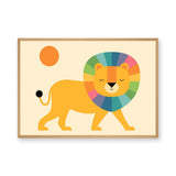 Colorful Lion Kids Wall Art – Cheerful Nursery Animal Print