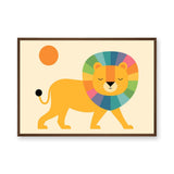 Colorful Lion Kids Wall Art – Cheerful Nursery Animal Print